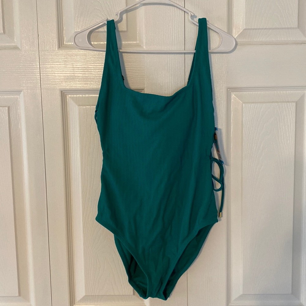 NWT Social Standard Teal Bathing Suit Sz L